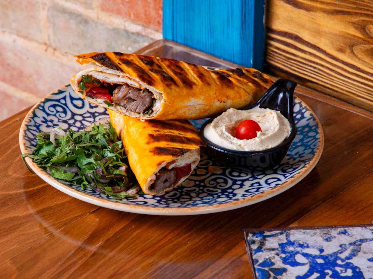 Lamb kebab sandwich